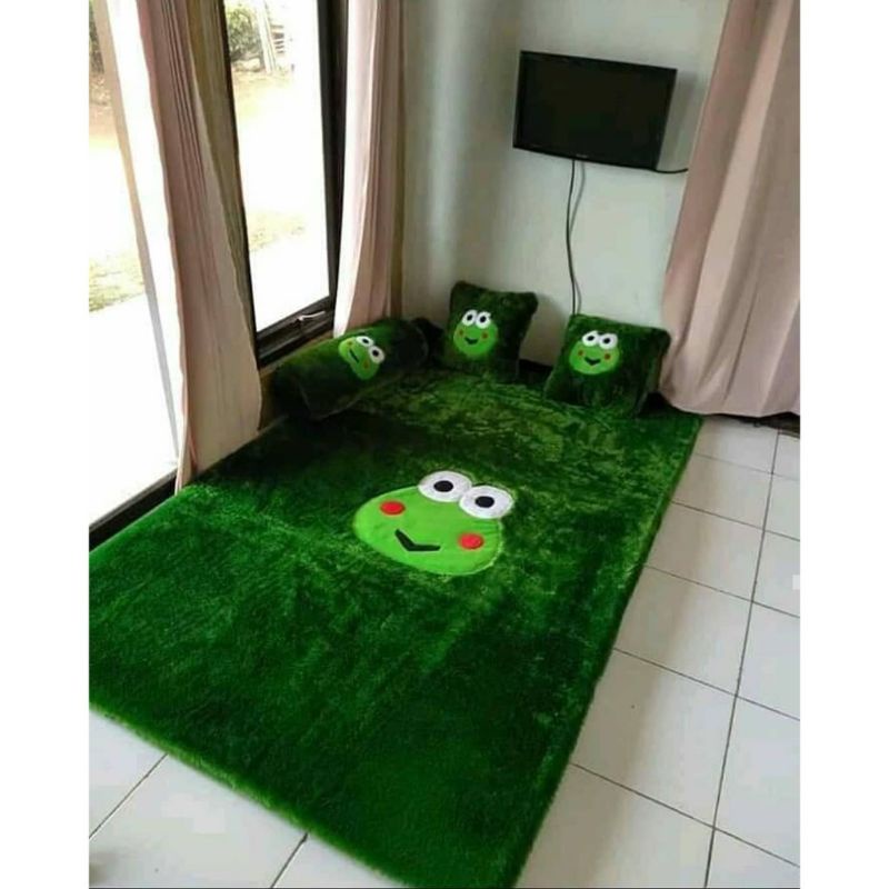 surpet kasur lantai karakter tebal bulu rasfur empuk royal lipat busa