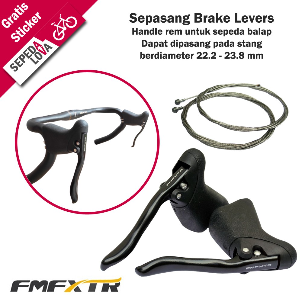 1 Set Handle Brake Levers Stang Handelbar Sepeda Balap