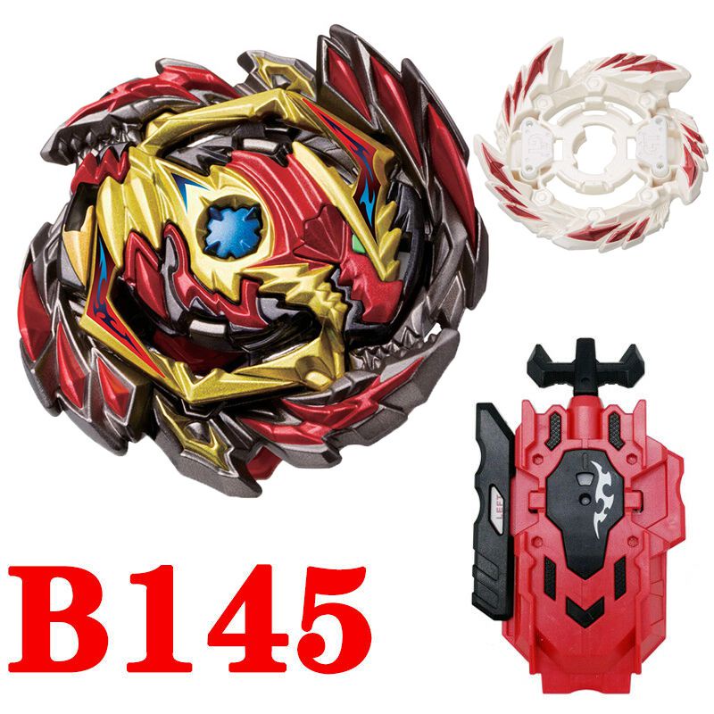 Beyblade New Brust Metal Fusion Ver. B-145 Dengan Grip Mainan Hadiah Peluncur Dua Arah