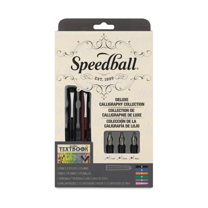 

(BISA COD) SPEEDBALL Deluxe Calligraphy Collection Fountain Pen Set BERGARANSI Kode 1465