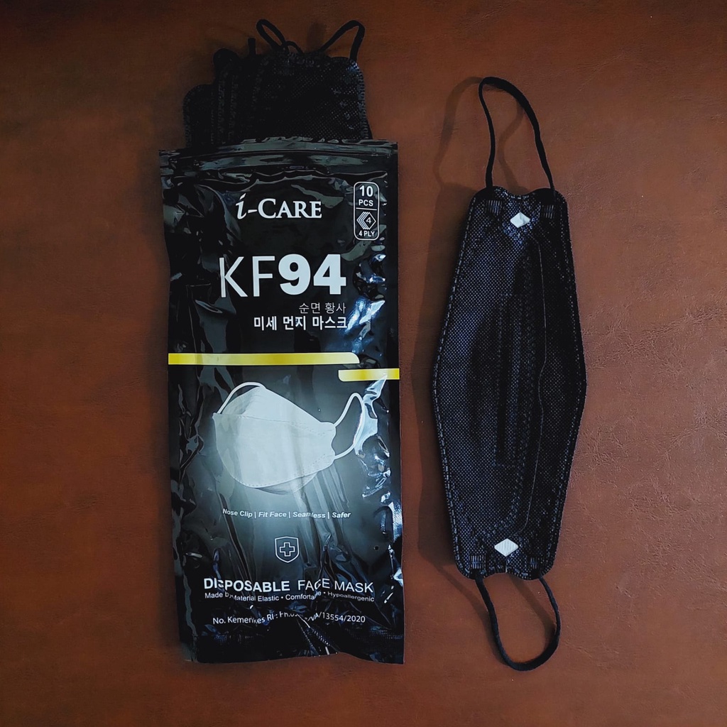 Icare KF94 POUCH Premium KOREA isi 10 Pcs 3D Stereoscopic Fish Masker - Big Plaza