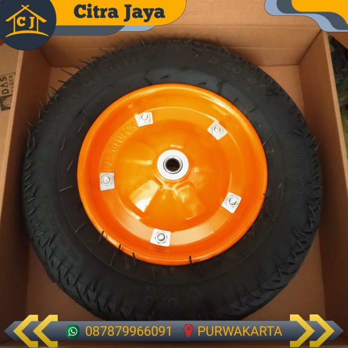 DsV01Rr Roda Ban Gerobak Dorong Angkong Das Gluck Pompa - Biru Dede501F