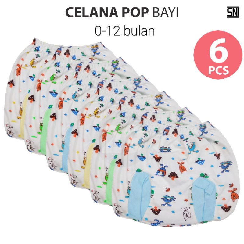 CELANA POP POLOS/MOTIF SNI 6PCS