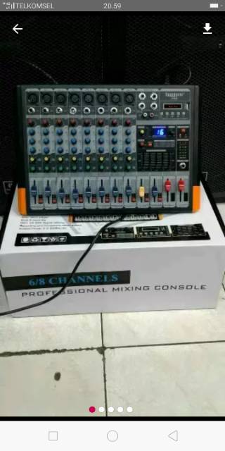 MIXER POWER SOUNDBEST JS-8D power mixer  8channel  display digital