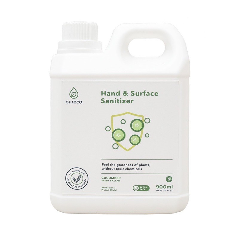 Pureco Hand &amp; Surface Sanitizer Refill 900ml