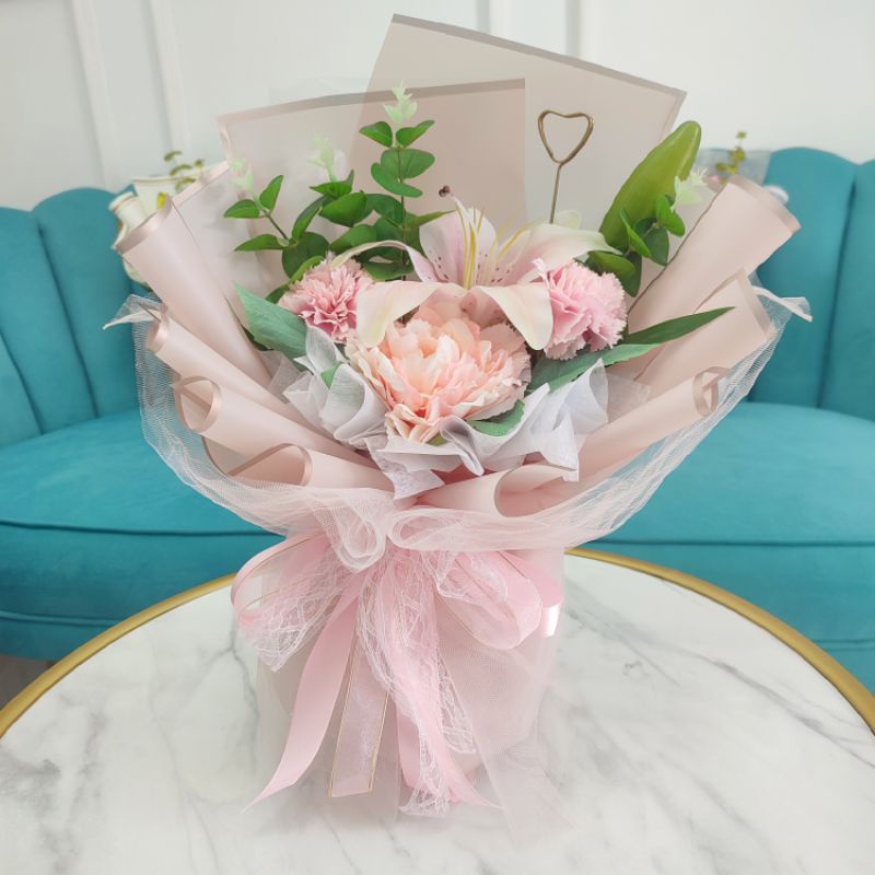 Buket Bunga Artificial Palsu Korea