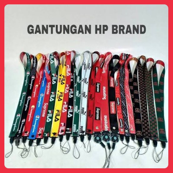 BOS - TALI HP BRANDED | KALUNG GANTUNGAN HANDPHONE GUCCI FILA ADIDAS PUMA NIKE DLL