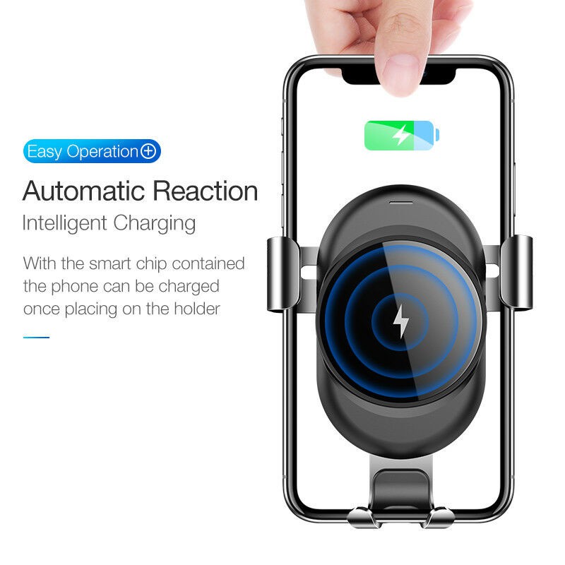 CAFELE Car Wireless Charger | Phone Mount Holder Charging Cas Mobil HP