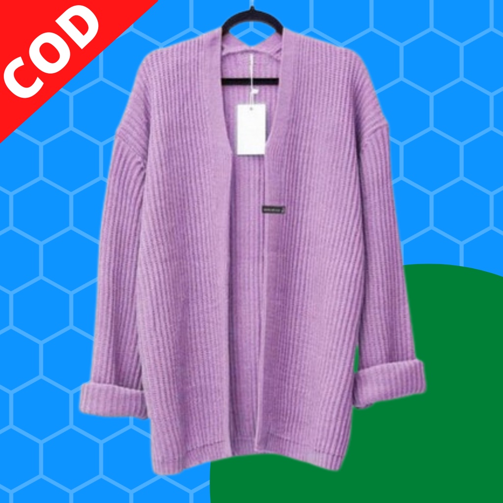 Baju Hangat Sweter Atasan Kardigan Switer Rajut Import Oversize Korean Style Knit Ibu Ibu Wanita Ter