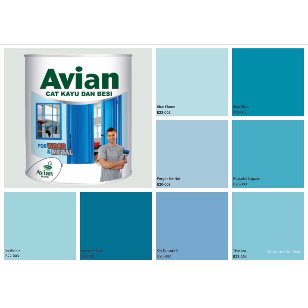 1 LITER cat avian kayu dan besi tinting 1 liter