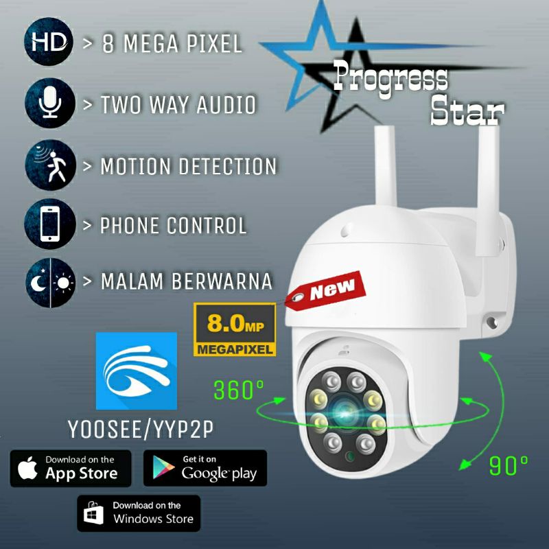 IP CAM YOOSEE CCTV OUTDOOR 5MP PTZ SPEED DOME WIRELESS DETECT MOTION