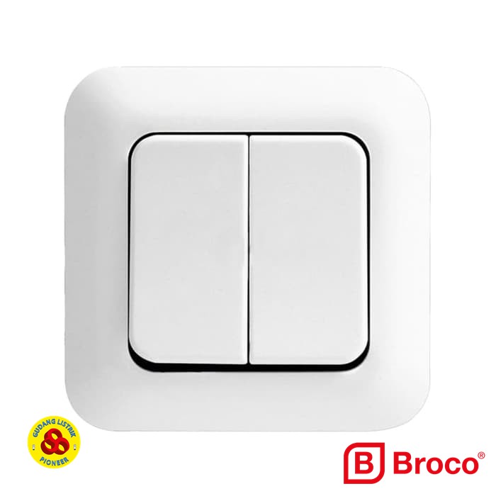 Broco Saklar Seri 2G Gracio 4162 Sakelar Double 2 Gang