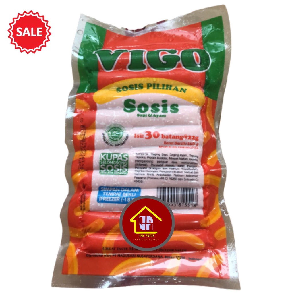 

vigo sosis pilihan sosis sapi isi 30 batang 660gr madusari food