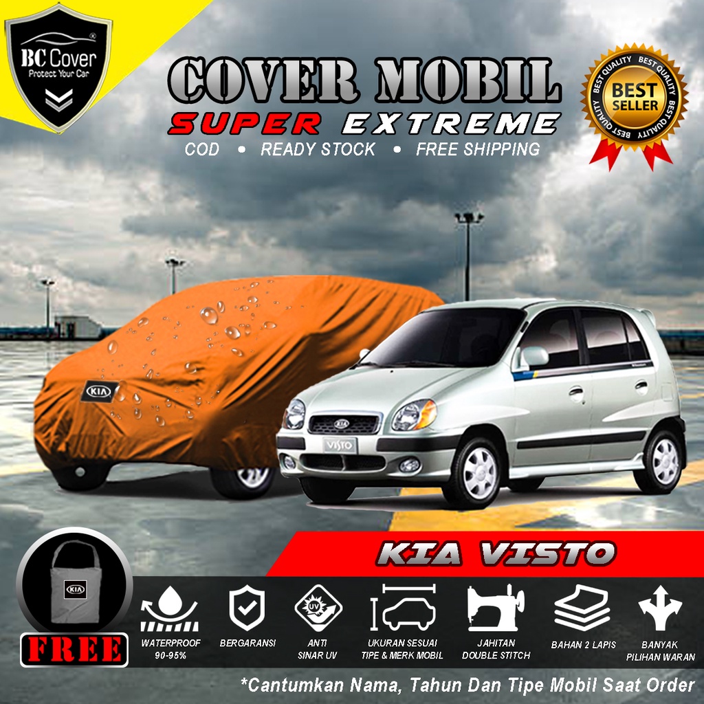 Body Cover Mobil Kia Visto Outdoor Waterproof / Sarung Mobil Kia Visto Waterproof / Selimut Tutup Kia Visto Penutup Mantol Kerudung Mantel Mobil Kia Visto Waterproof Outdoor Anti Air