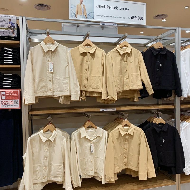 [FREE PAPER BAG] WOMEN JAKET PENDEK JERSEY BY UNIQLO (ORIGINAL) READY STOCK/ OUTER WANITA/ OUTER UNI