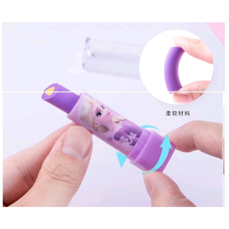 PENGHAPUS PENSIL BENTUK LIPSTIK MOTIF DISNEY ANAK