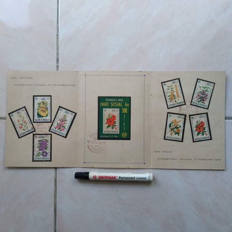 

Karnet Folder Perangko Seri Bunga Hari Sosial Ke-VIII 1965-1966