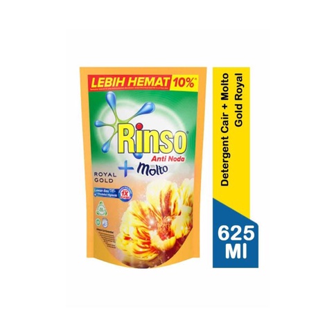Rinso detergent cair royale gold , molto japanese peach 625ml
