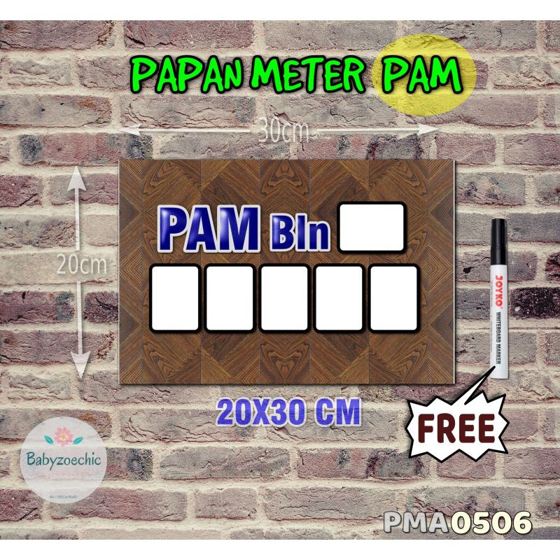 

Zoe Papan Meter Listrik PLN PAM motif Unik - Wooden 06