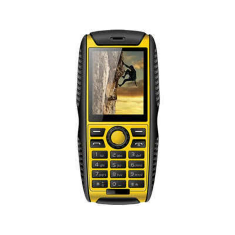 Ponsel WaterProof KEN Mobile W3 Pro handphone Tangguh Grsi RESMI-Yellow Black