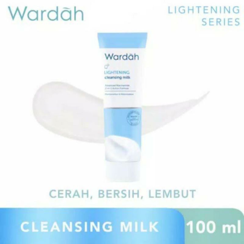 Wardah Lightening  Cleansing Milk 100ML { KEMASAN BARU } ~ Original 100 %