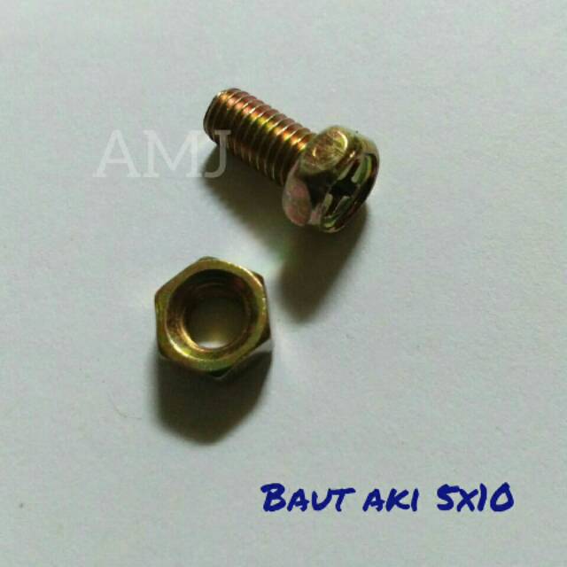 (10pcs)Baut Aki/baut kuningan