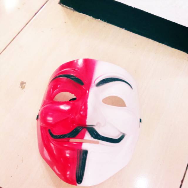 Topeng anonymous merah putih topeng anonymous