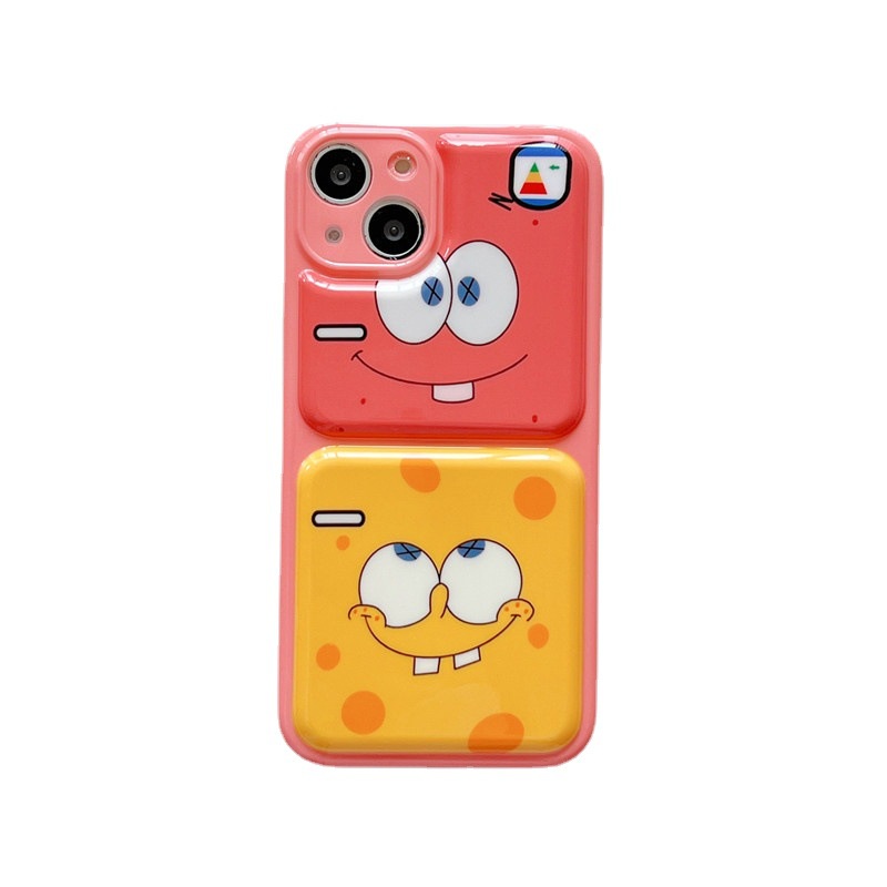 Soft Case iPhone Motif SpongeBob Softcase Pelindung Lensa Kamera Casing iPhone