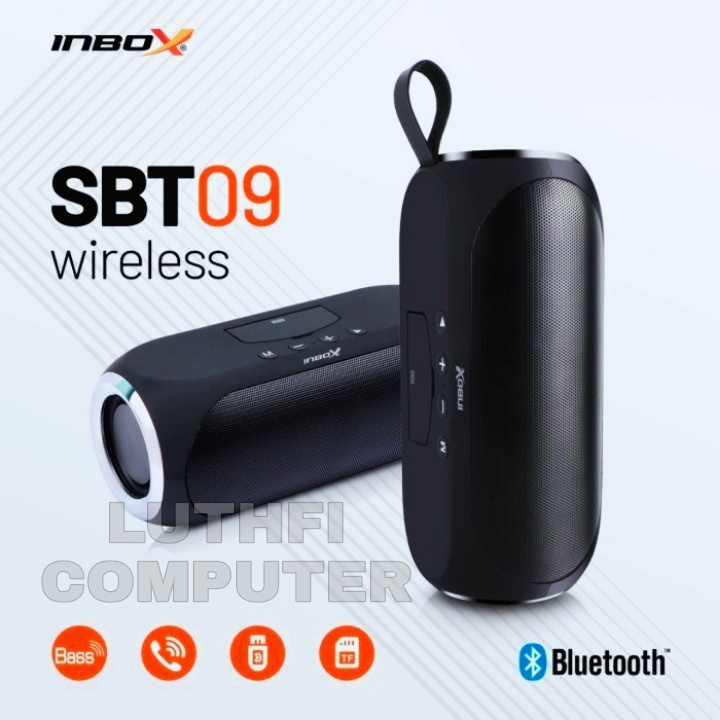 Speaker Bluetooth INBOX SBT09 Wireless SBT-09 Extra Bass / Bluetooth Speaker Soundbar Inbox