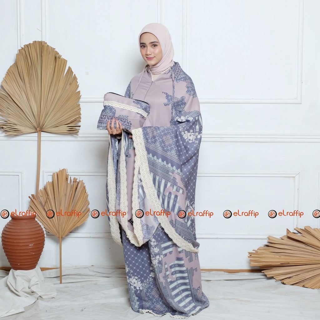 Mukena Dewasa Satin Motif Printing 2in1 MedinaSeries