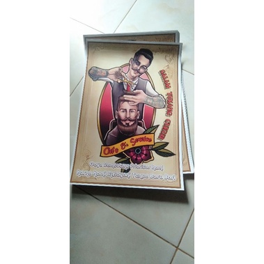 poster barbershop potong rambut