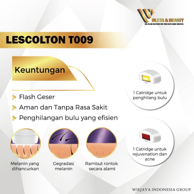 Alat Laser IPL LESCOLTON T009 Hair Removal Bulu Tubuh Permanent Mencerahkan Wajah