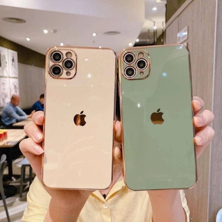 Case iPhone Pelapisan persegi kasus silikon lembut Untuk