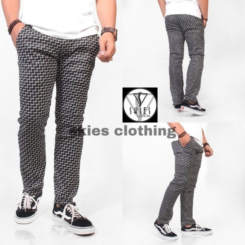 Plaid Men Pants / celana plaid cowok / celana tartan pria / celana plaid pria tartan kotak