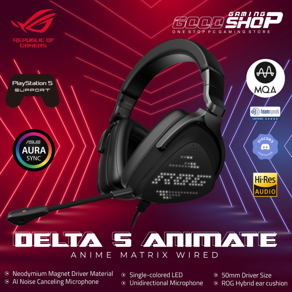 Asus ROG Delta S Animate AniMe Matrix Wired - Gaming Headset