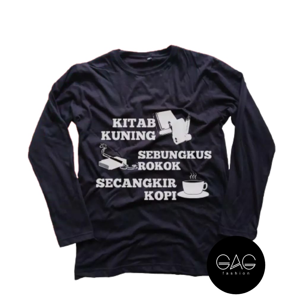 Kaos KITAB KUNING SEBUNGKUS ROKOK/Kaos Santri Salafy/KD02 untuk Pria Dan Wanita