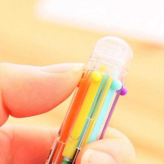 Pena Ballpoint Multi Warna 6 in 1 - Multi-Color