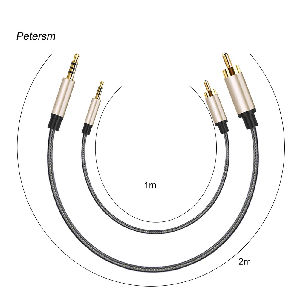 Kabel Konektor Audio Coaxial 1 / 2m Rca Ke Aux 3.5mm Jack Untuk Xiao-Mi 1 / 2 Tv