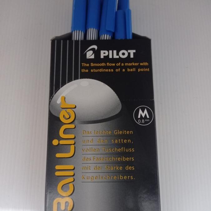 

pulpen ballliner warna biru 1 pack isi 12 ---Terbaru---