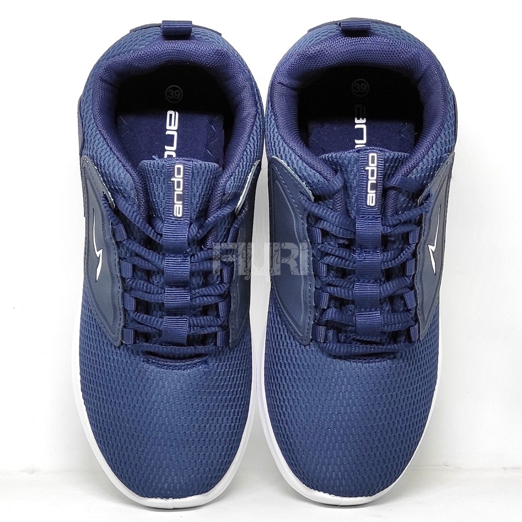 FIURI - Ando Original - ZIKO 39-43 Biru - Sepatu Kets Pria - Sepatu Sneakers Pria - Sepatu Olahraga Sport Pria - Sepatu Casual - Sepatu Jogging Lari Fitness Gym Senam Pria - Sepatu Sekolah Bertali SD SMP SMA - Fiuri