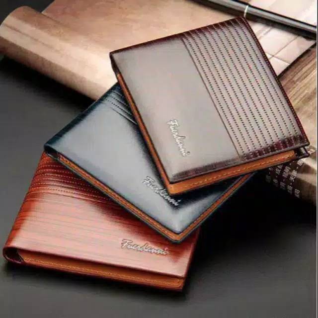 (NEVSET SEMARANG) Dompet lipat pria / motif line original / simple / gift / Fuerdanni / Dompet kartu