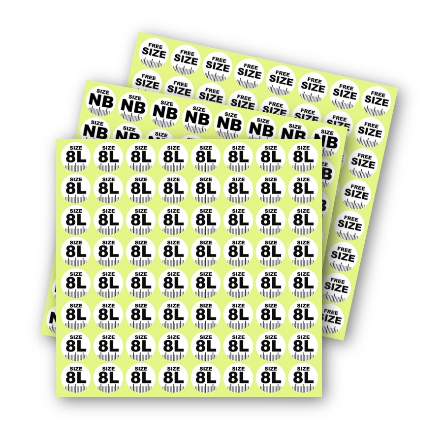 STIKER SIZE | STIKER UKURAN PAKAIAN | STIKER SIZE TEMPEL | STIKER TEMPEL | STIKER SIZE NB STIKER ALL