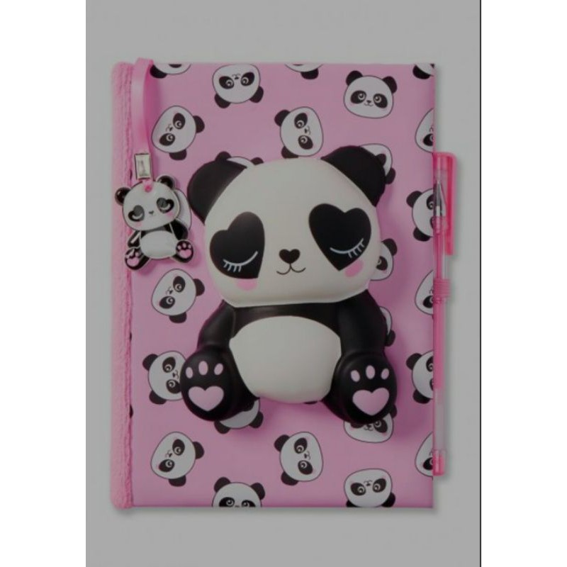 

buku diary anak justice panda squish journal. ORIGINAL!! SALE!!