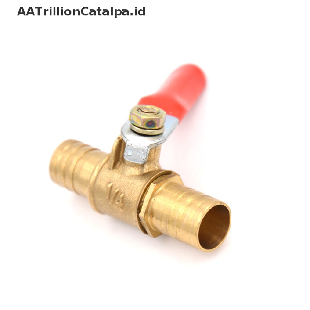 (AATrillionCatalpa) Katup Bola Kuningan 12mm Untuk Selang Air / Udara / Gas / Bensin