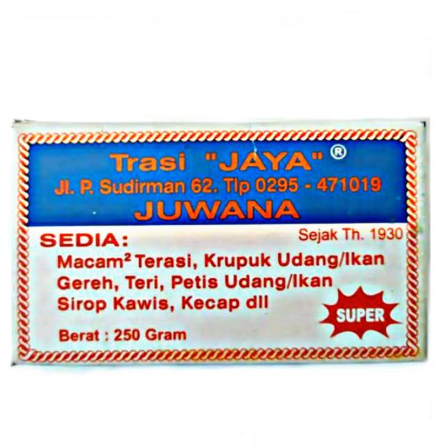 

Trasi "JAYA" SUPER ASLI JUWANA