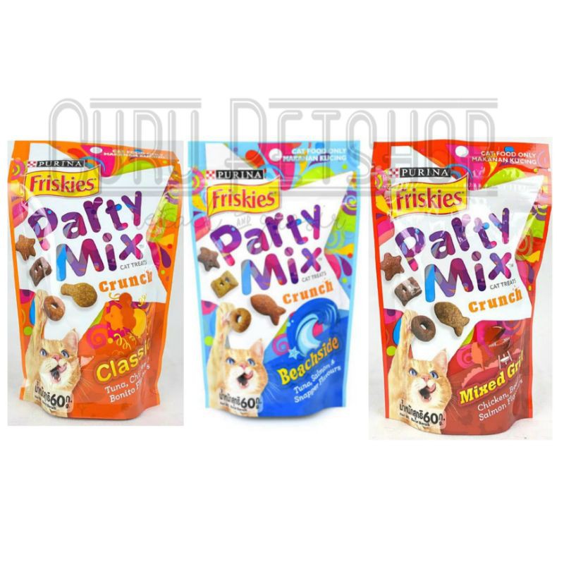 Friskies Party Mix 60gr / Camilan Kucing Friskies / Snack Kucing Party Mix