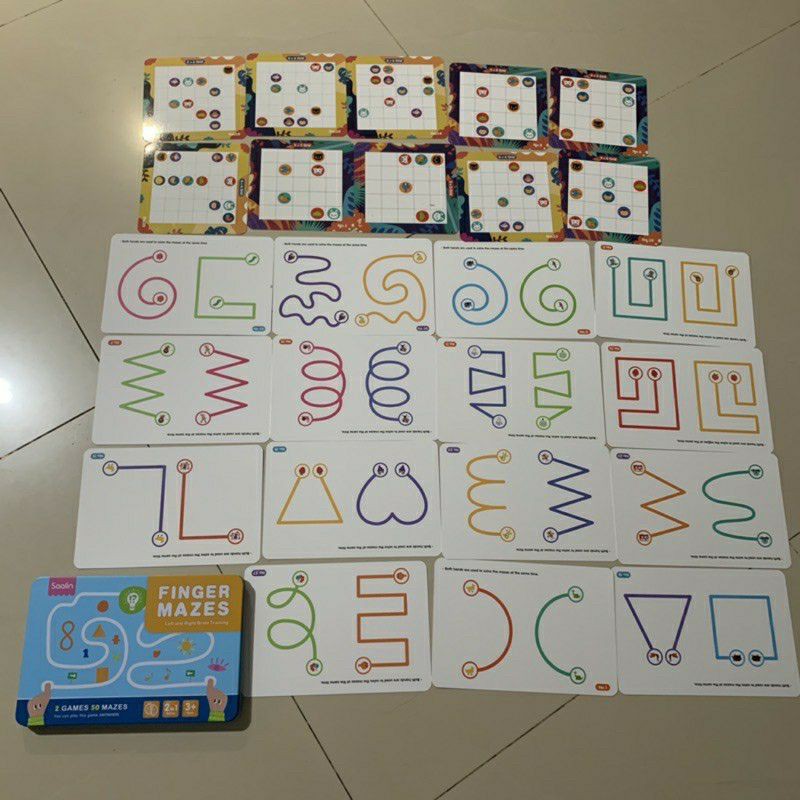 saalin finger mazes left right brain exercises mainan edukasi anak