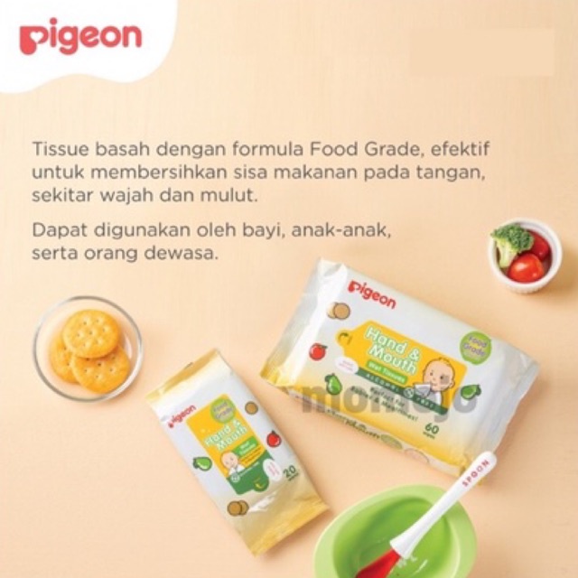 PIGEON Baby Wipes | Anti Bacterial | Hand and Mouth Wet Tissue | Tisu Basah Bayi