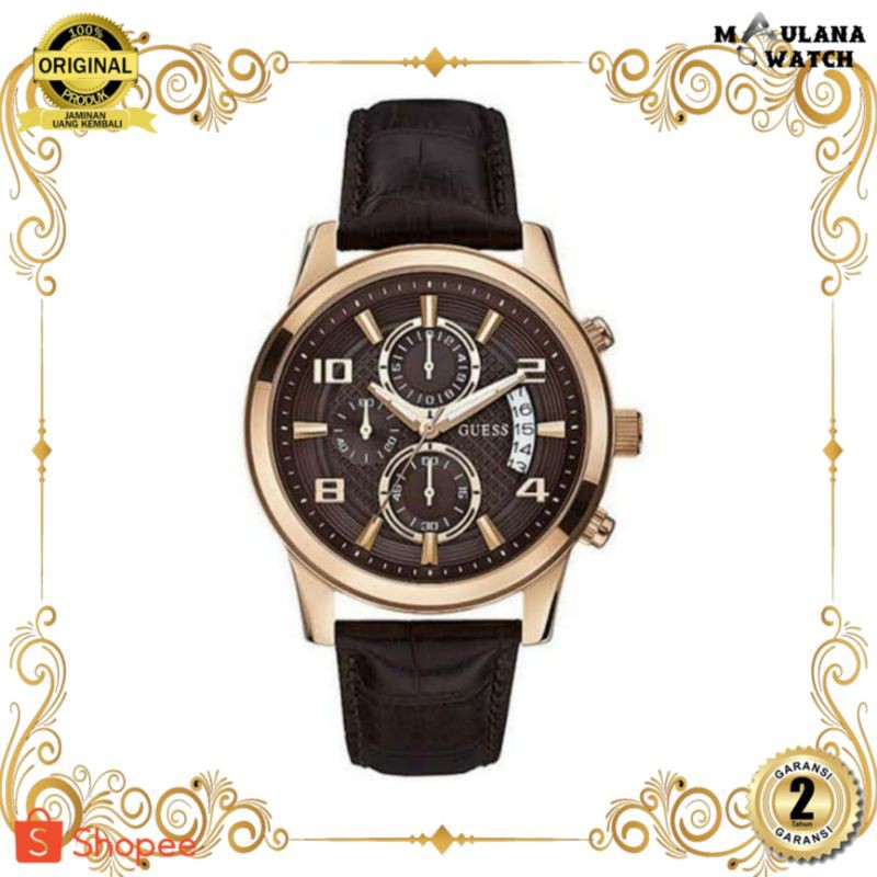 JAM TANGAN PRIA WANITA | RANTAI | KULIT | KARET | MURAH | PRIA ORIGINAL [GUESS W0076G4] PAPER BAG