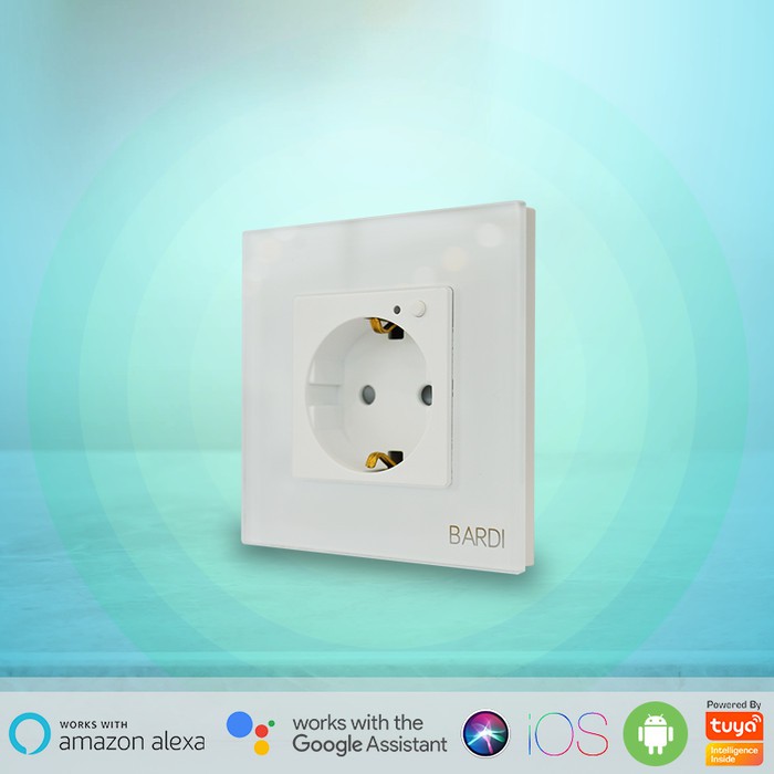 BARDI Smart Wall Socket Wifi EU White For Alexa Google Home Automation